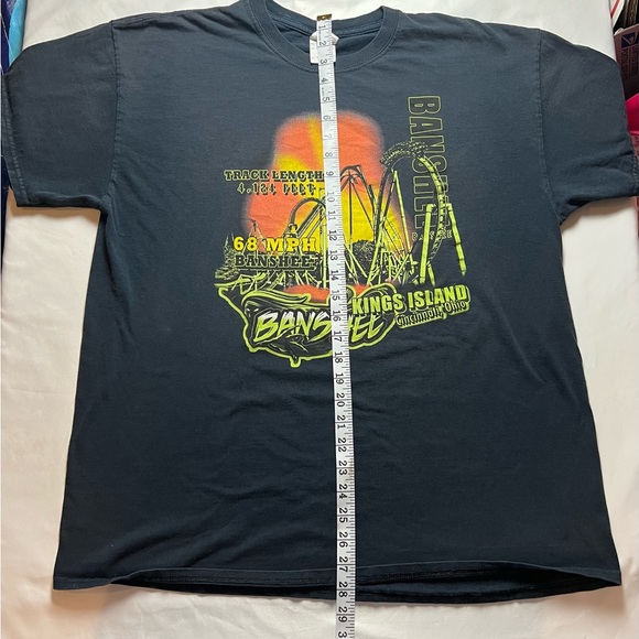 ✔️2014 Kings Island Banshee “Track Length” Men’s XL t-shirt - Picture 5 of 6